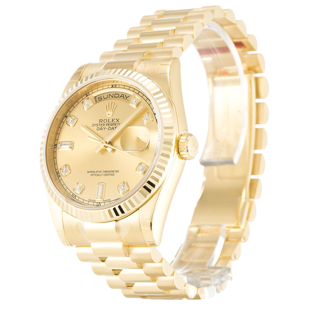 Rolex Day-date 118238 Cadran Pour Homme En Or Et Diamants En Acier Inoxydable 316 (Président) – Image 2