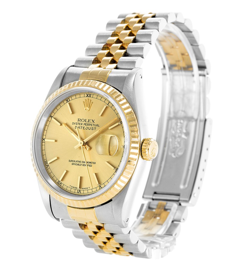 Rolex Datejust 16233 Cadran Homme Or Plaqué Or 316 Grade Acier Inoxydable – Image 3