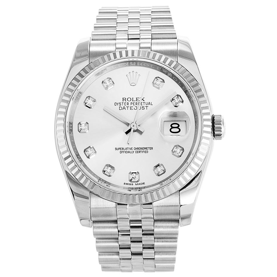 Rolex Datejust 116234 Cadran En Acier Pour Homme Diamants En Acier Inoxydable De Qualité 316