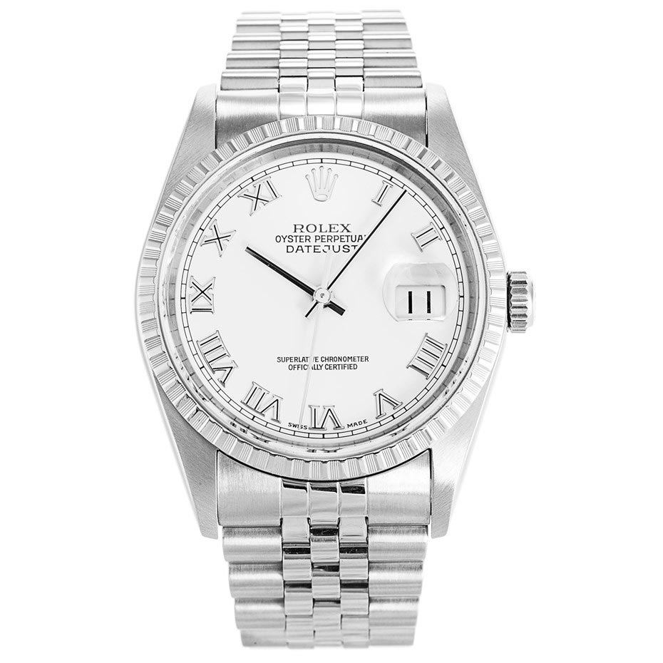 Rolex Datejust 16220 Cadran Homme Blanc Acier Inoxydable 316 Grade