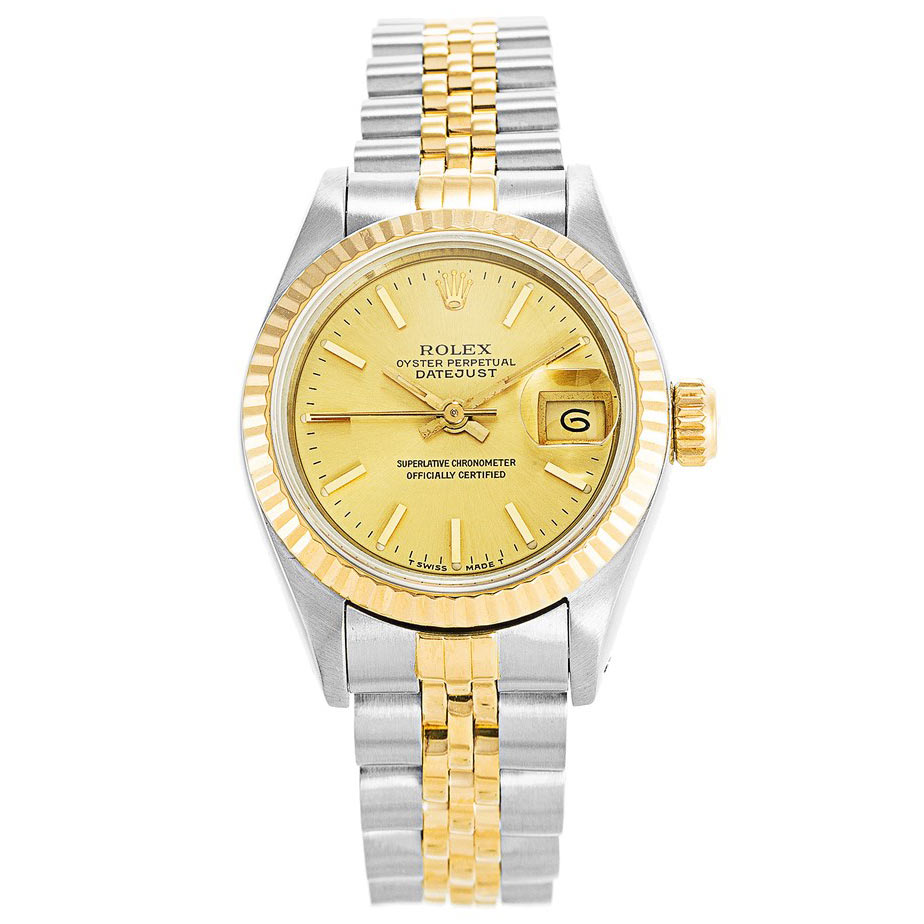 Rolex Datejust 69173 Mesdames Cadran Or Plaqué Or 316 Grade Acier Inoxydable