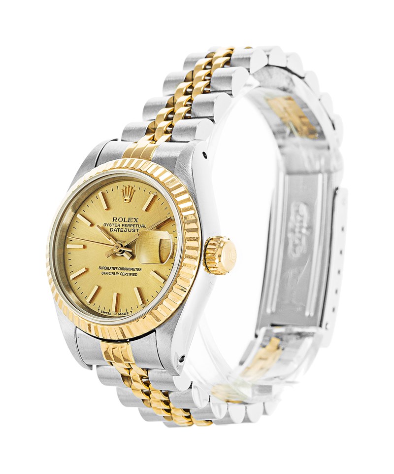 Rolex Datejust 69173 Mesdames Cadran Or Plaqué Or 316 Grade Acier Inoxydable – Image 2