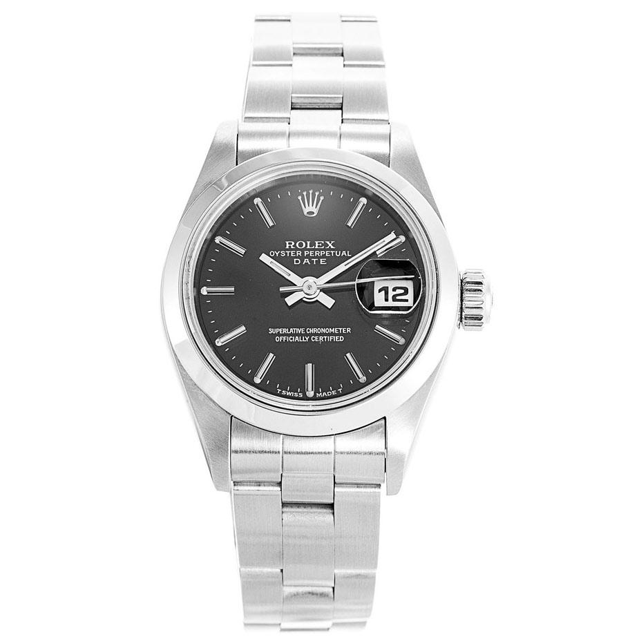 Rolex Datejust 69160 Cadran Femme Noir Acier Inoxydable 316 Grade
