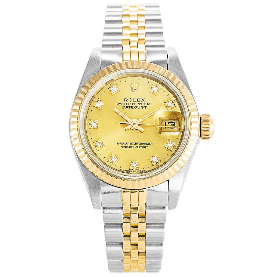 Rolex Datejust 69173 Mesdames Cadran Or Plaqué Or 316 Grade Acier Inoxydable