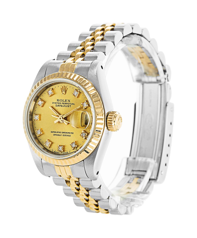Rolex Datejust 69173 Mesdames Cadran Or Plaqué Or 316 Grade Acier Inoxydable – Image 2