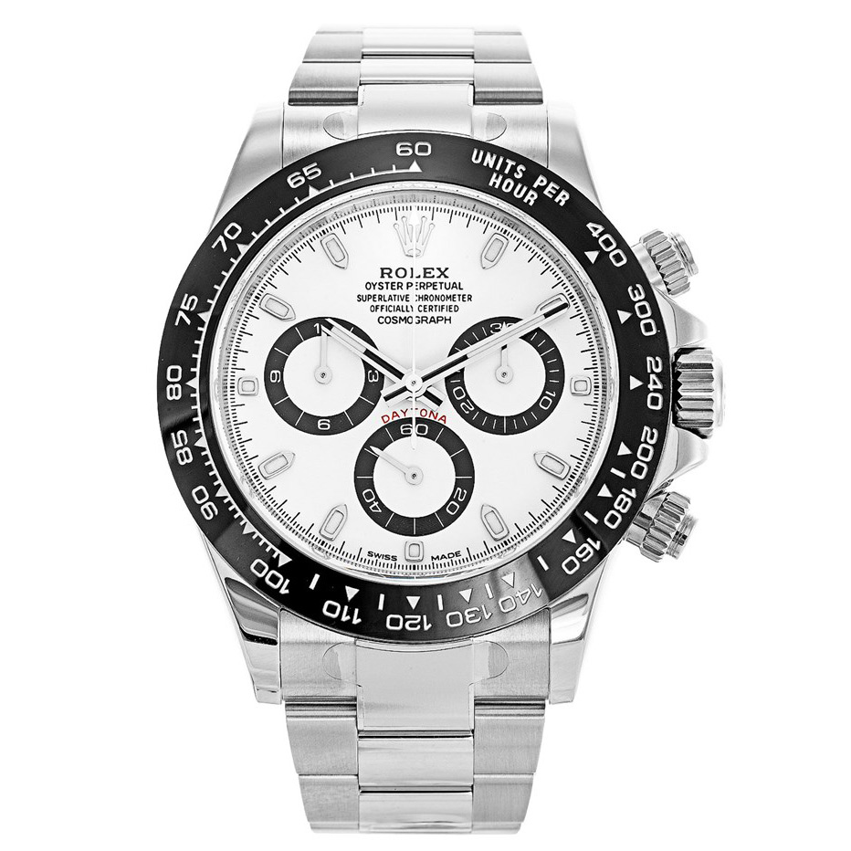 Rolex Daytona 116500ln Cadran Homme Blanc 316 Grade Acier Inoxydable (Oysterlock)