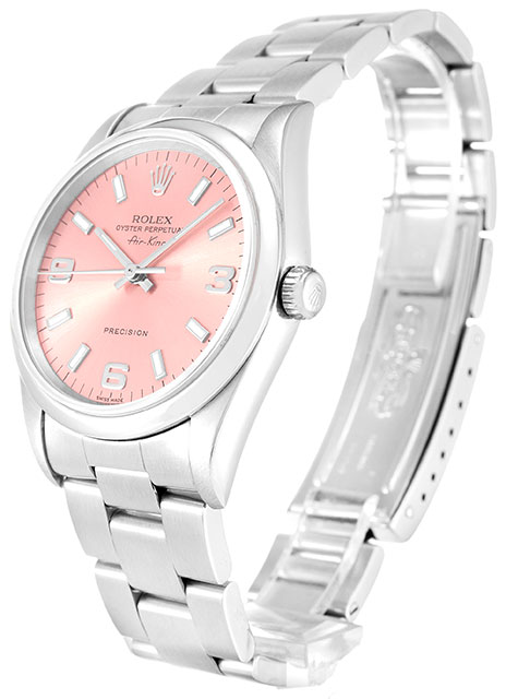 Rolex Air-king 14000 Unisexe Cadran Rose Quart En Acier Arabe (Huître) – Image 2