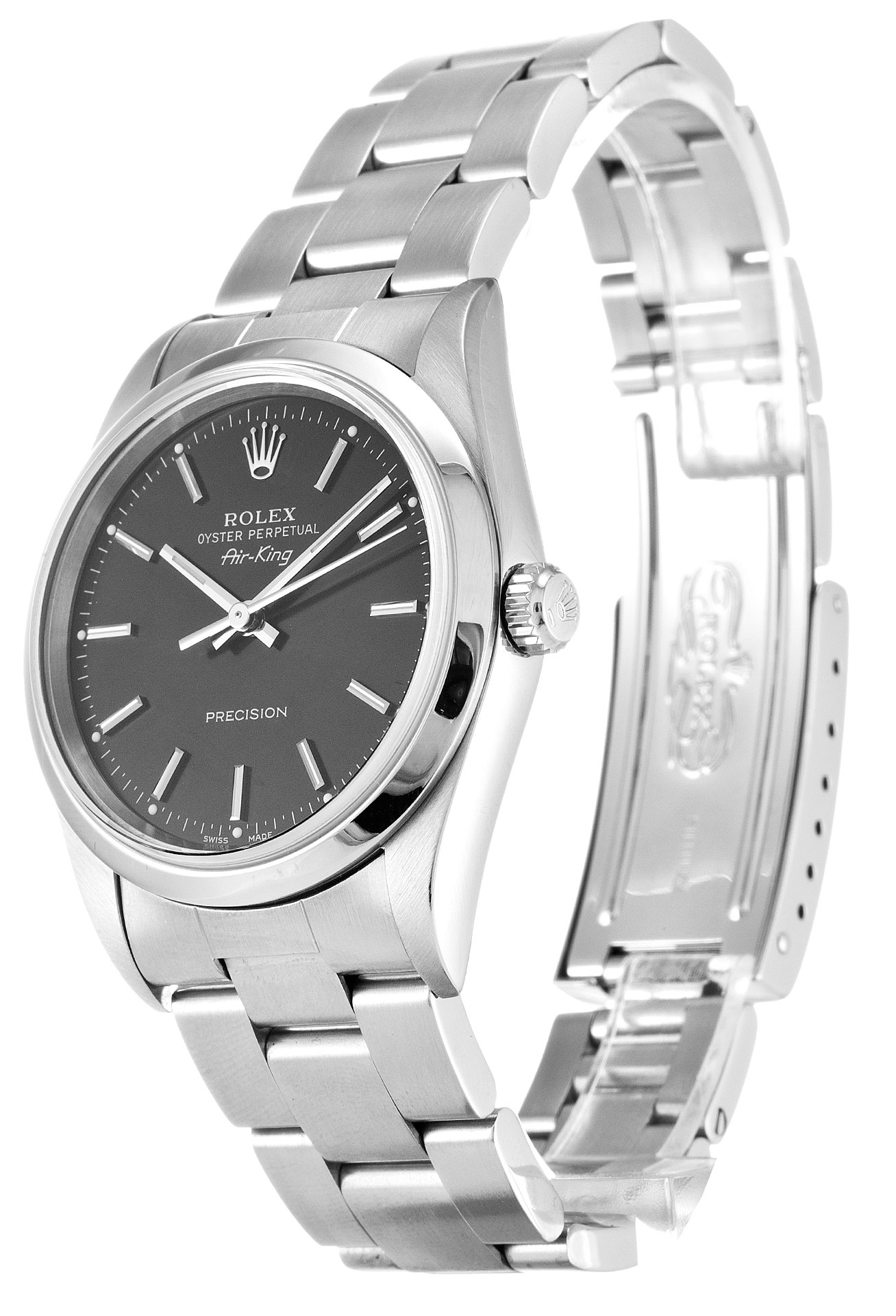 Rolex Air-king 14000 Cadran Unisexe Acier Baton Noir (Oyster) – Image 2