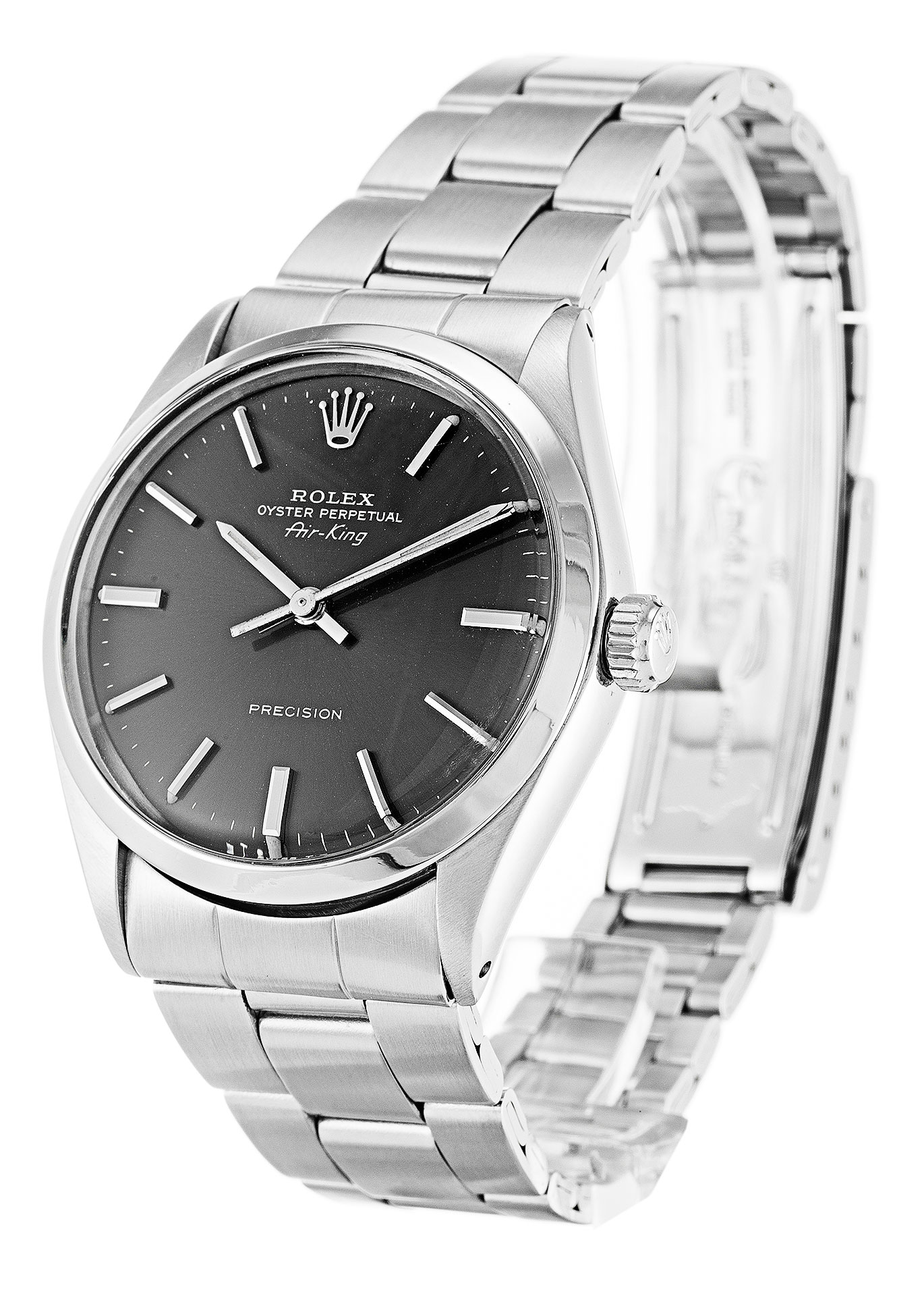 Rolex Air-king 5500 Cadran Unisexe Gris Baton Acier (Oyster) – Image 2