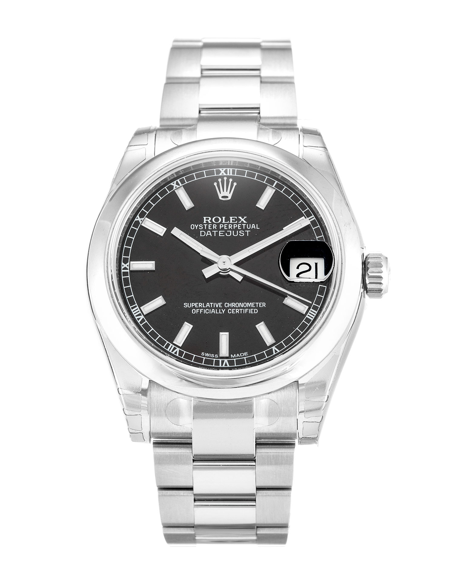 Rolex Datejust Lady 178240 Mesdames Cadran Noir Baton Acier (Oyster)
