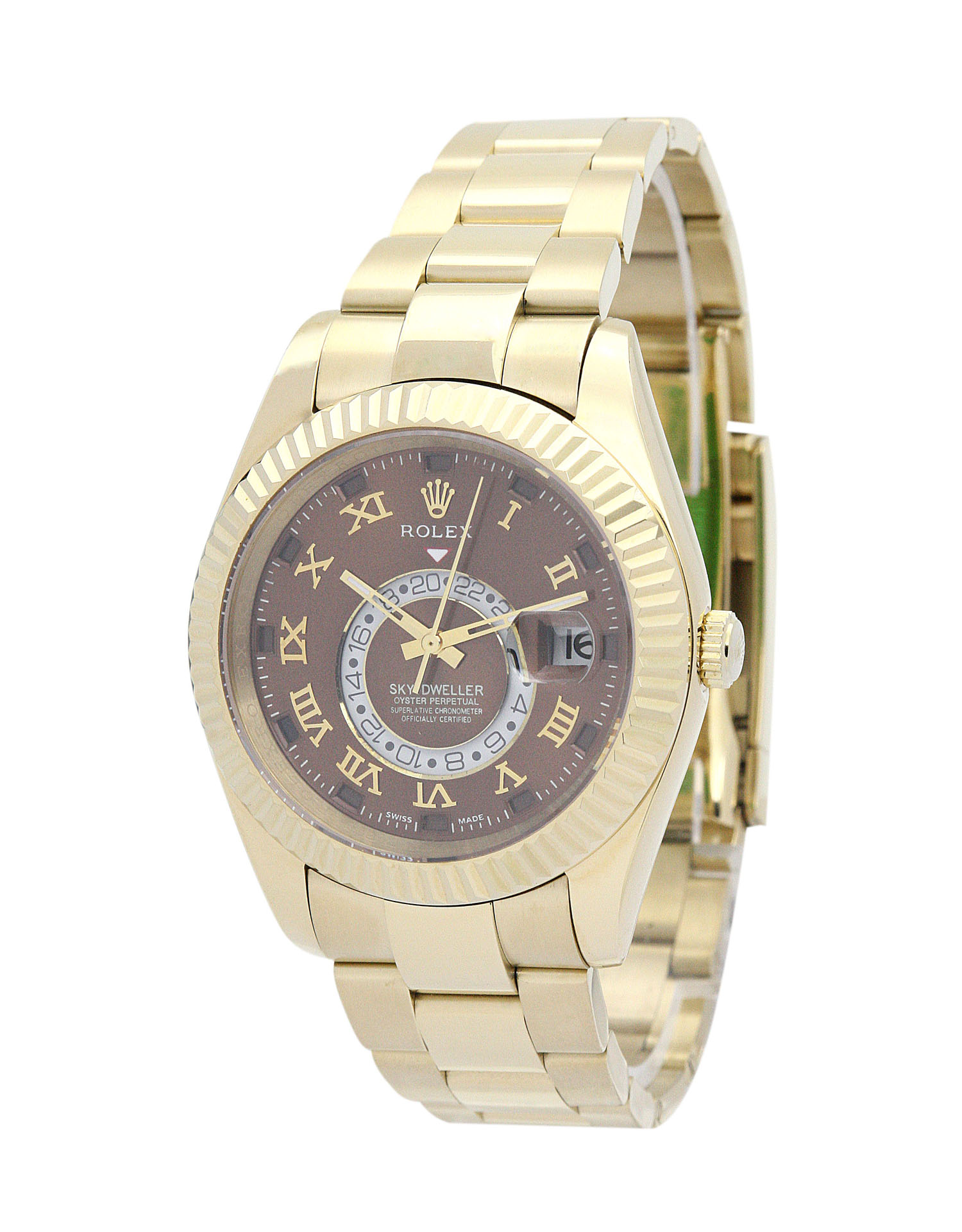 Rolex Sky-dweller 326938 Cadran Homme Cadran Marron Or Jaune (Oyster) – Image 2