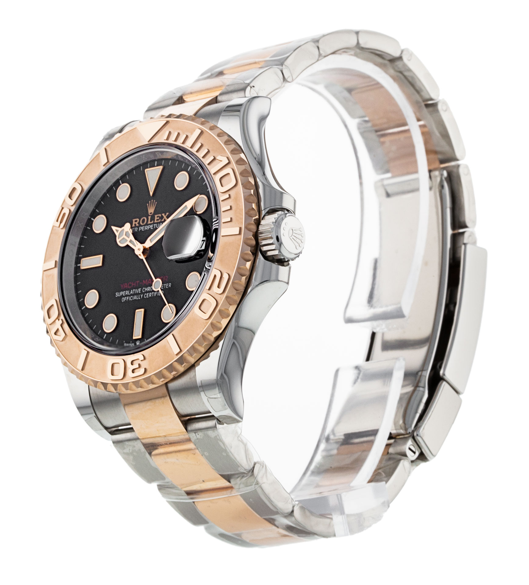 Rolex Yacht-master 40 126621 Cadran pour homme Noir Matière du boîtier Baton Acier Or rose – Image 3