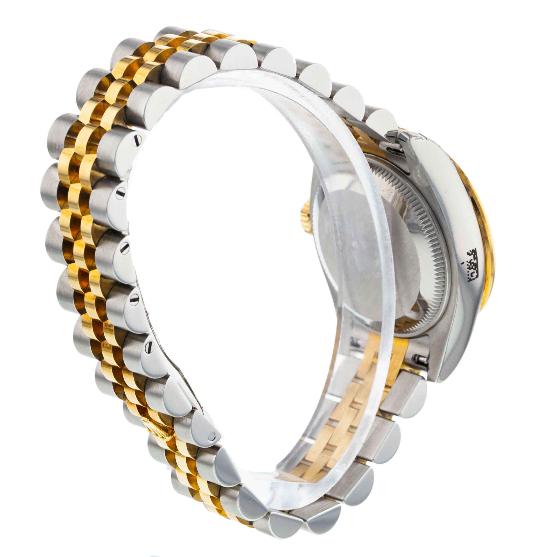 Rolex Datejust Lady 179383 Cadran pour dames en or jaune Matériau du boîtier en diamant Acier Or jaune serti de diamants – Image 4