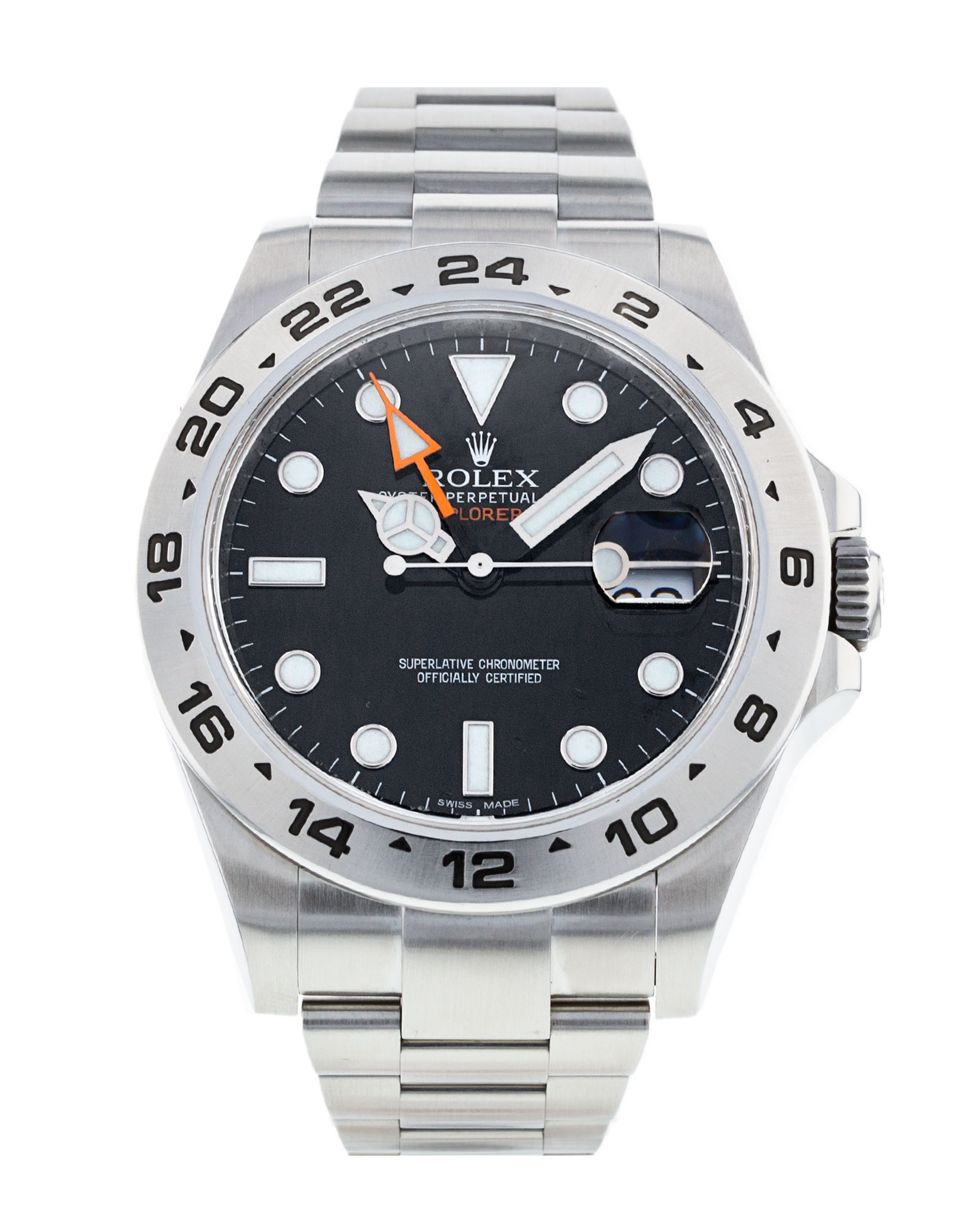 Rolex Explorer Ii 216570 Cadran Homme Noir Matériau du boîtier Acier