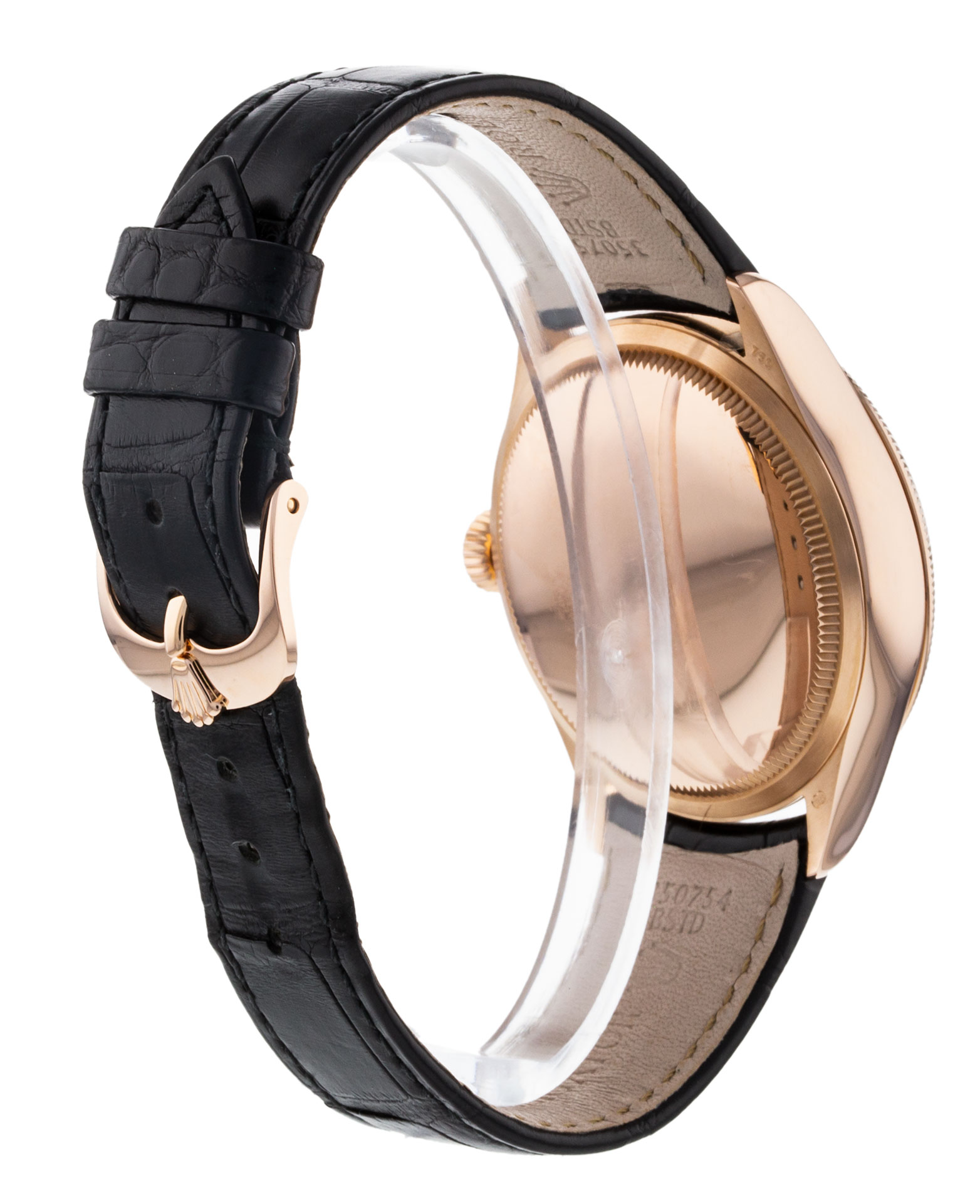 Rolex Cellini 50515 Cadran Homme Noir Matière du boîtier Baton Or Rose – Image 4