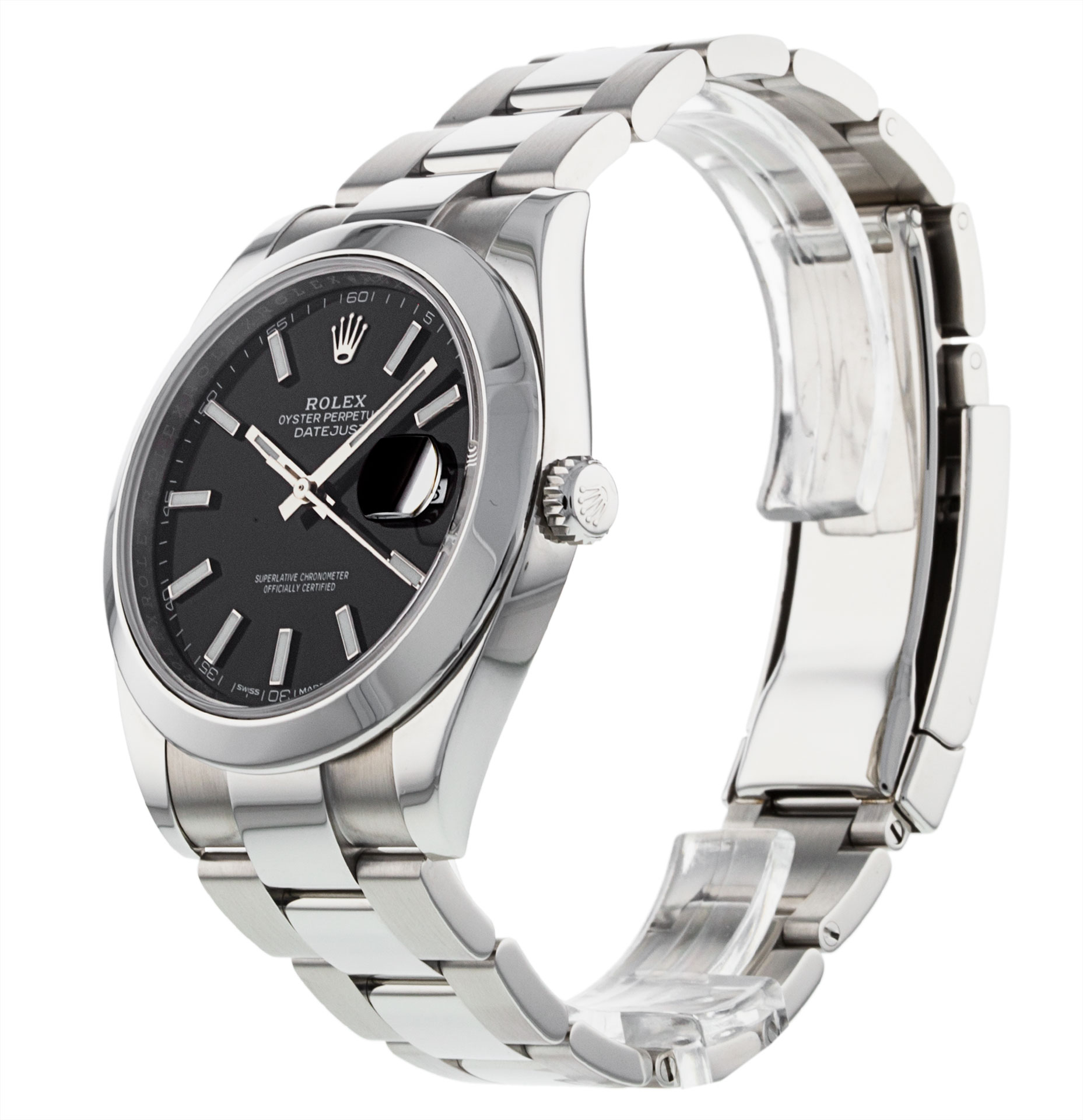Rolex Datejust 41 126300 Cadran Homme Noir Matière du boîtier Baton Acier – Image 3
