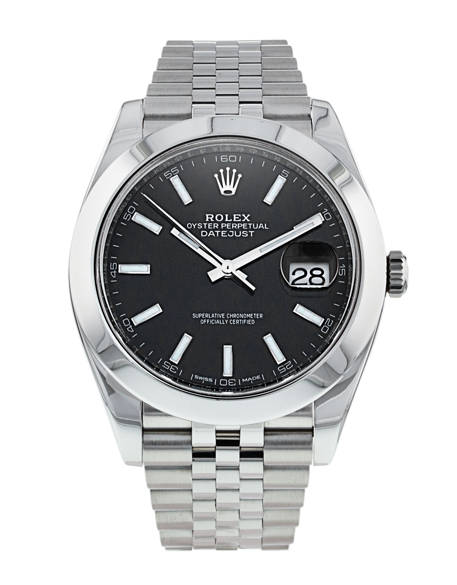 Rolex Datejust 41 126300 Cadran Homme Noir Matière du boîtier Baton Acier