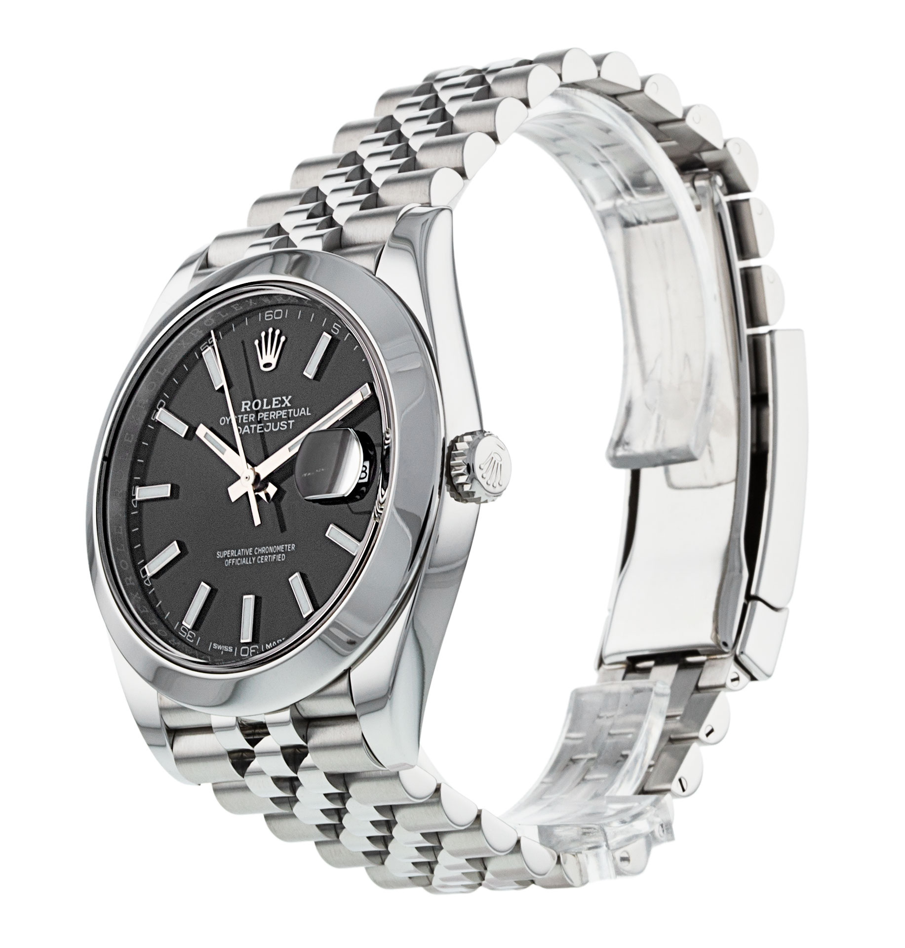 Rolex Datejust 41 126300 Cadran Homme Noir Matière du boîtier Baton Acier – Image 3