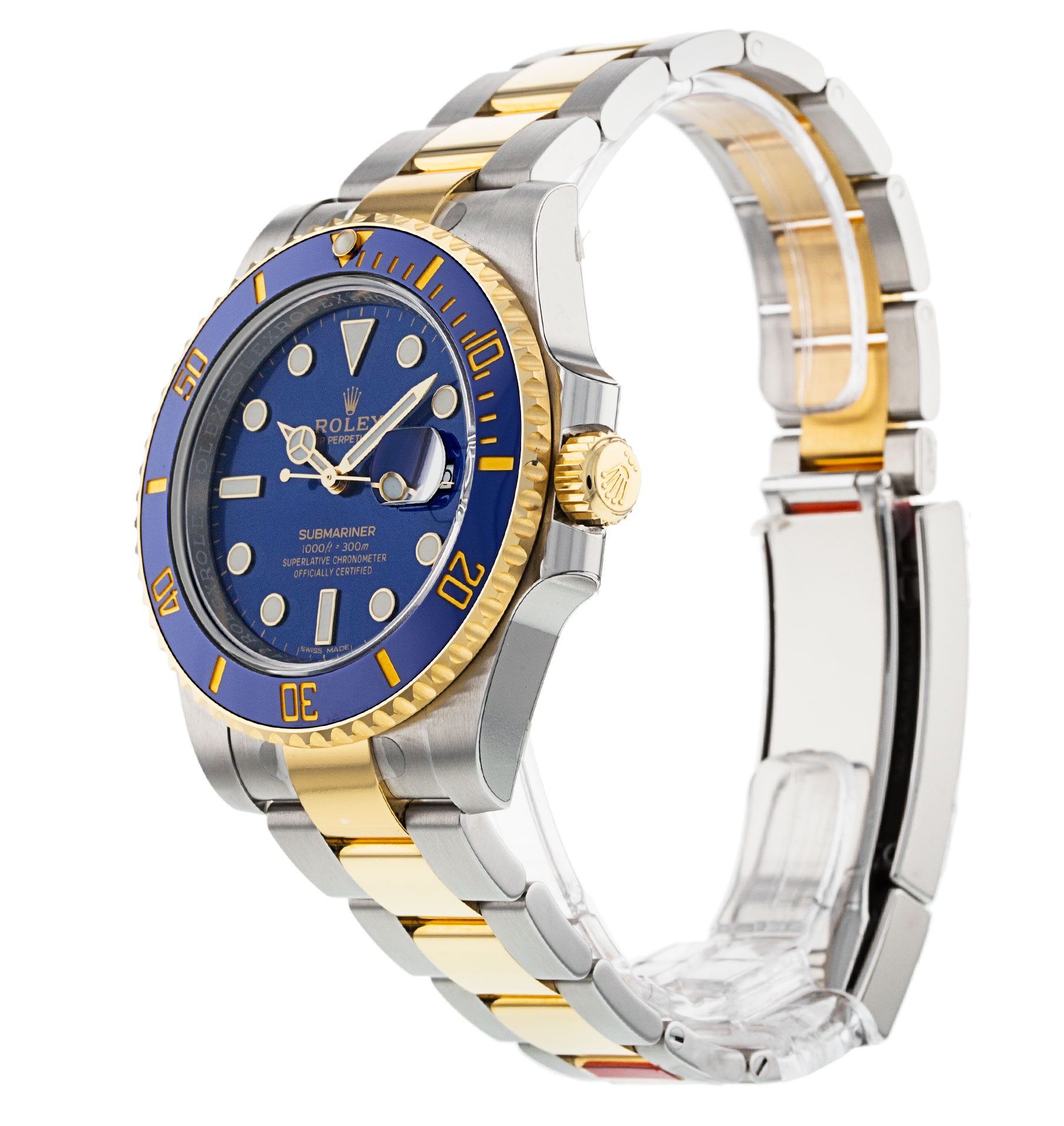 Rolex Submariner 116613 Lb Cadran bleu pour homme Matériau du boîtier Acier Or jaune – Image 3