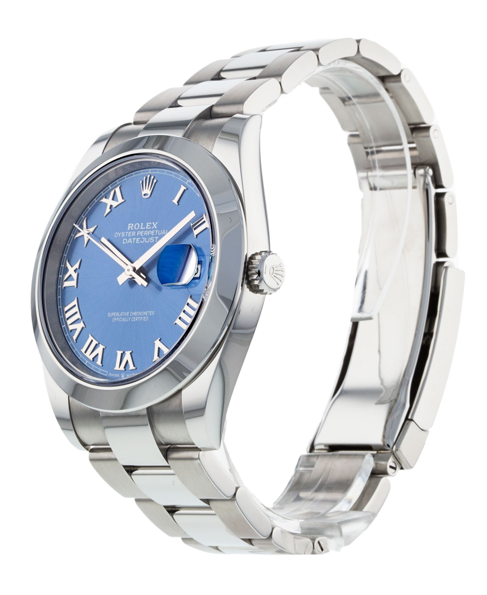 Rolex Datejust 41 126300 Cadran bleu pour homme en acier avec chiffres romains – Image 2