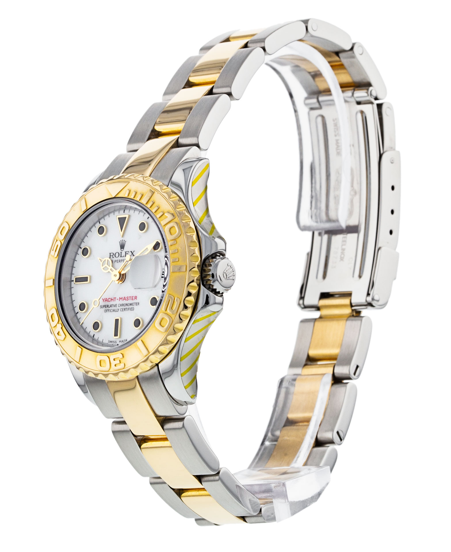 Rolex Yacht-master 169623 Mesdames Cadran Blanc Matériau du boîtier Acier Or jaune – Image 3