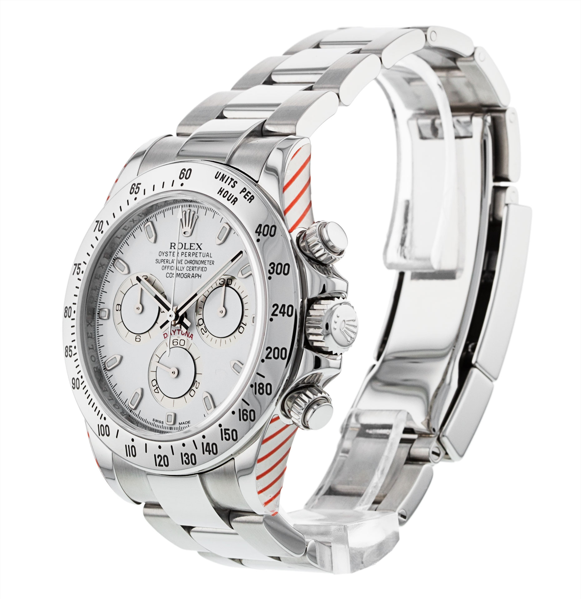 Rolex Daytona 116520 Cadran Homme Blanc Bâton Matériel Acier – Image 3