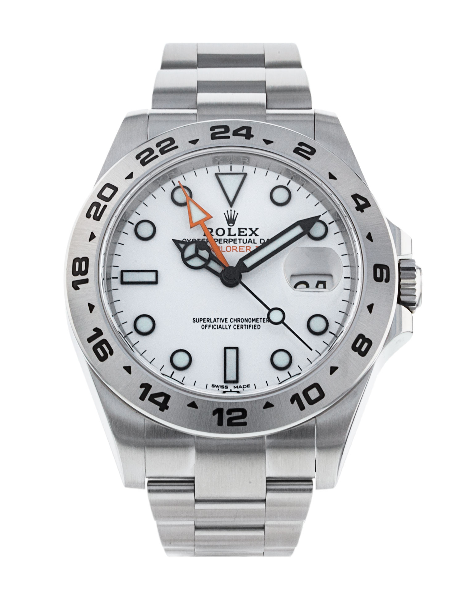 Rolex Explorer Ii 216570 Cadran Homme Blanc Matériau du boîtier Acier