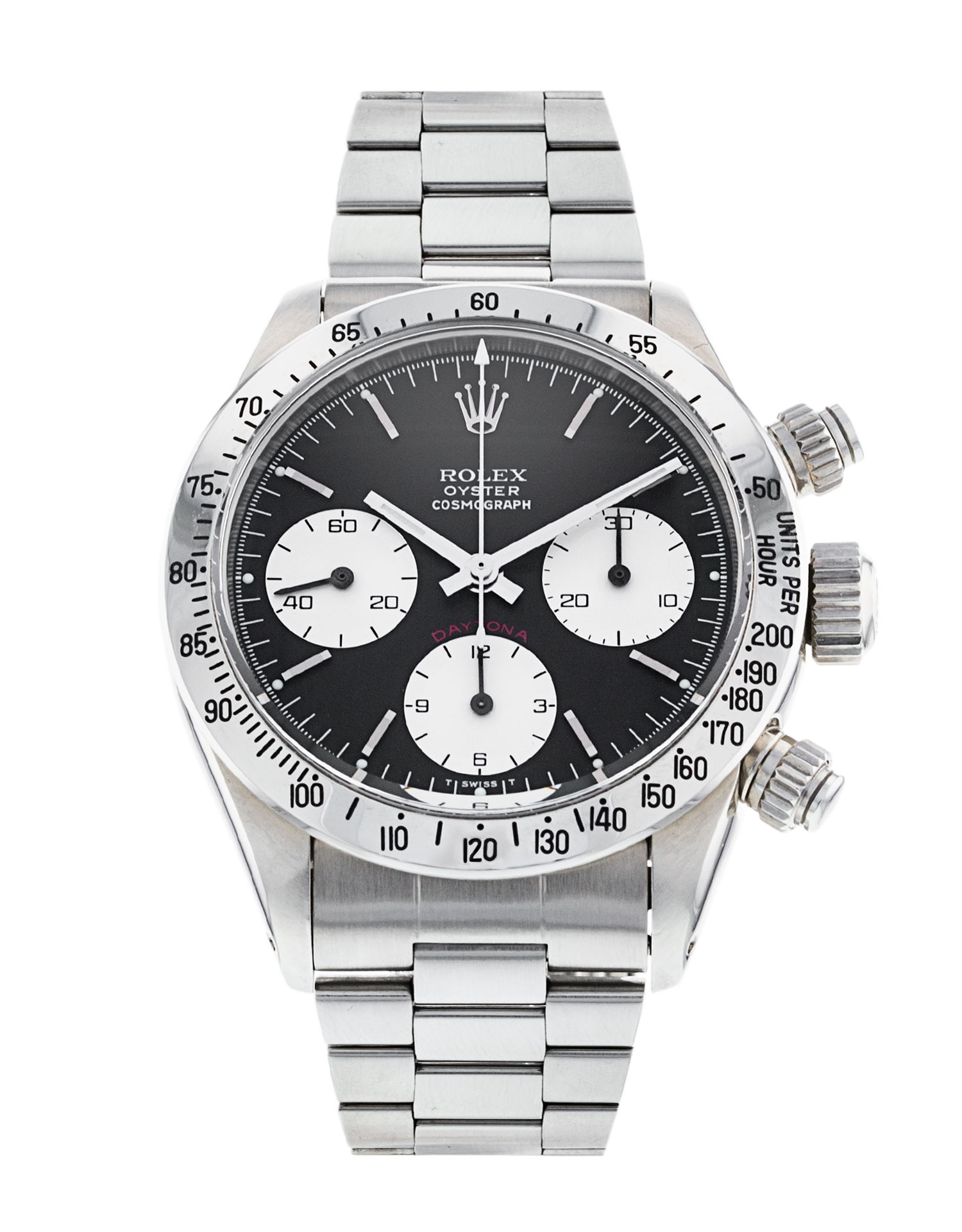 Rolex Daytona 6265 Cadran Homme Noir Matière du boîtier Baton Acier