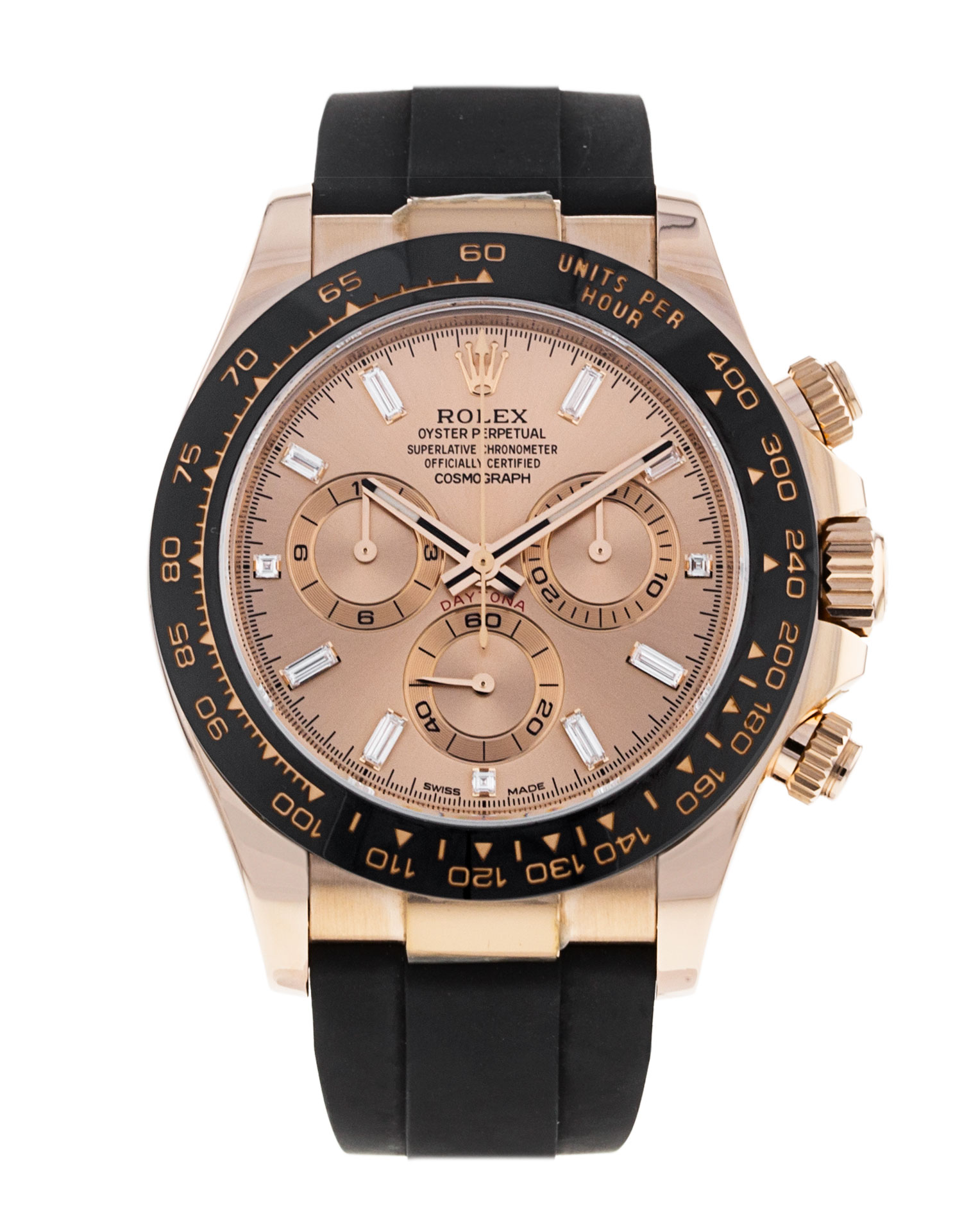 Rolex Daytona 116515 Ln Cadran Homme Rose Diamant Matériau Du boîtier Or Rose