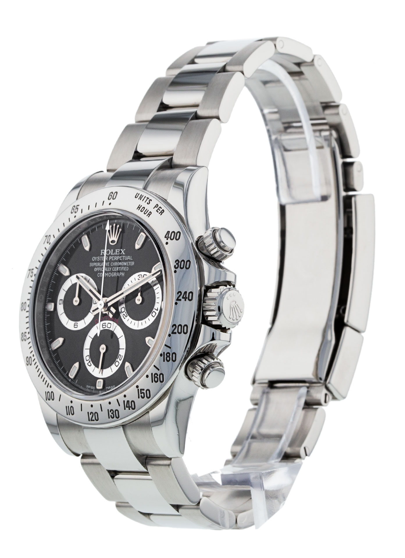 Rolex Daytona 116520 cadran noir pour homme en acier – Image 3