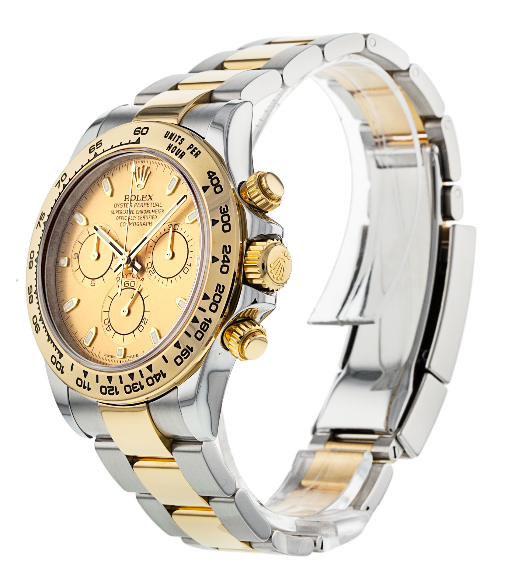 Rolex Daytona 116503 Cadran pour homme Champagne Baton Matériau du boîtier Acier Or jaune – Image 3