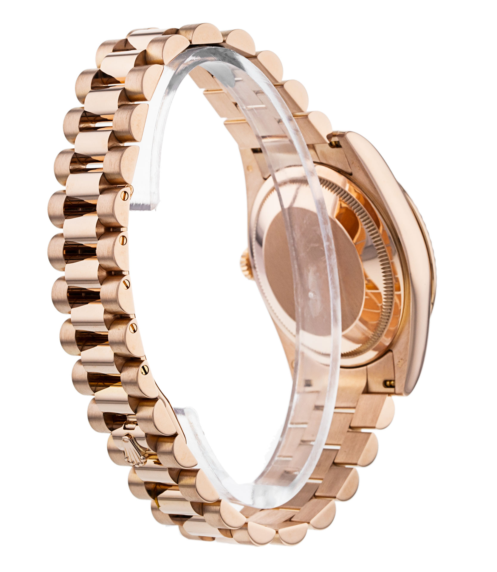 Rolex Day-date 118235 Cadran Homme Nacre - Rose Carrousel Diamant Matière Du boîtier Or Rose – Image 4