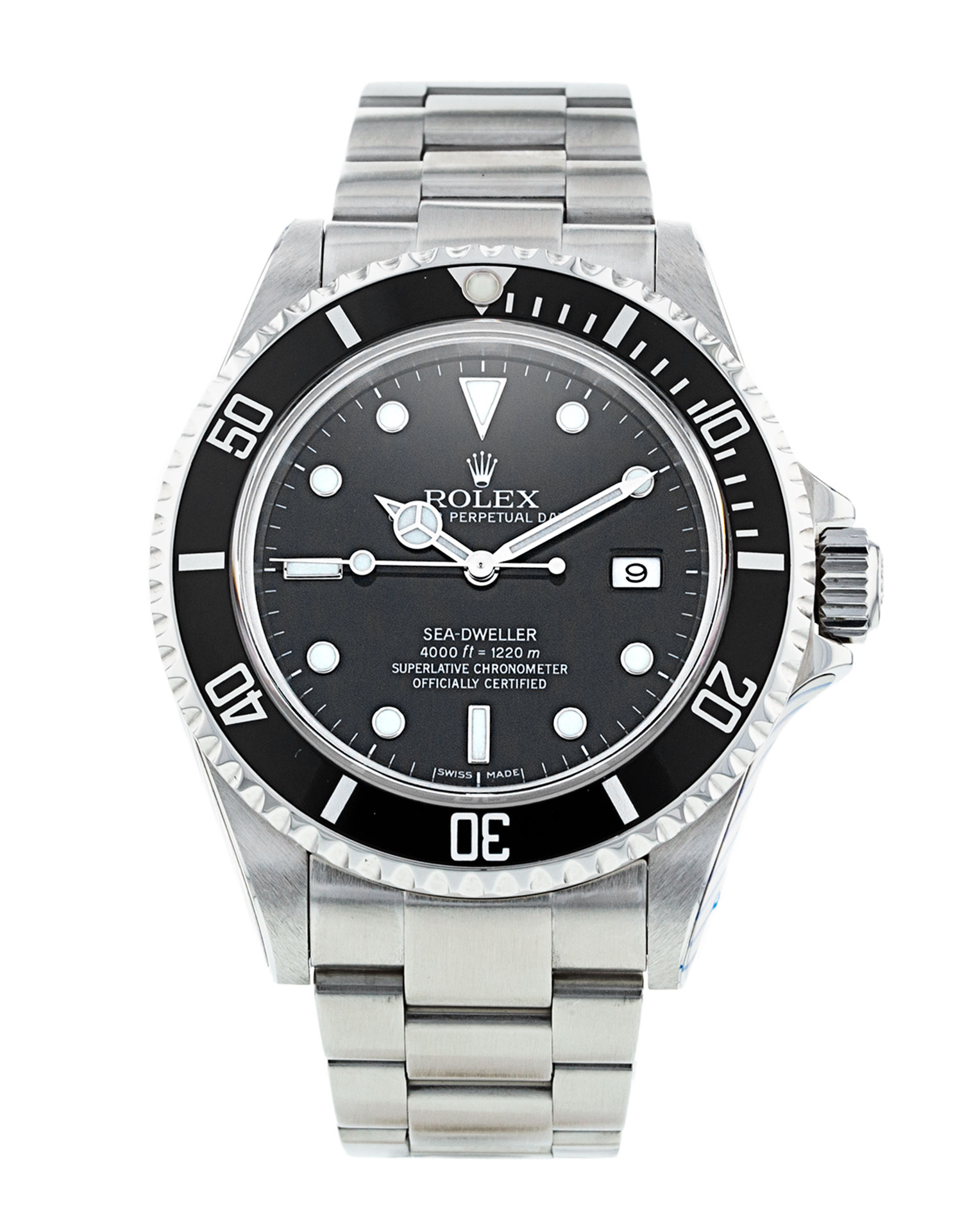 Rolex Sea-dweller 16600 cadran noir pour homme en acier