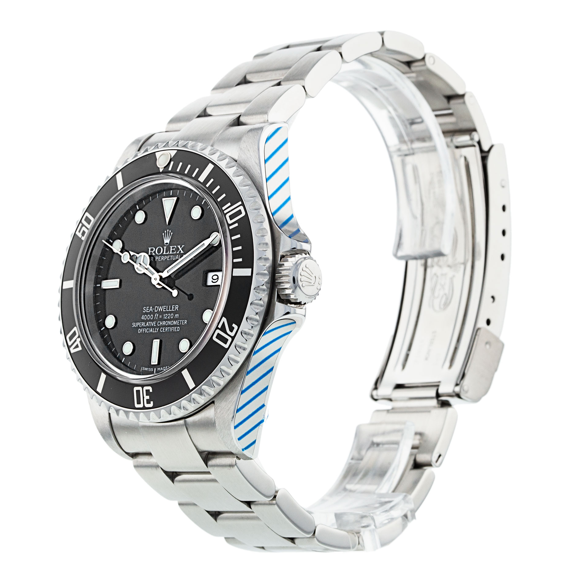 Rolex Sea-dweller 16600 cadran noir pour homme en acier – Image 3