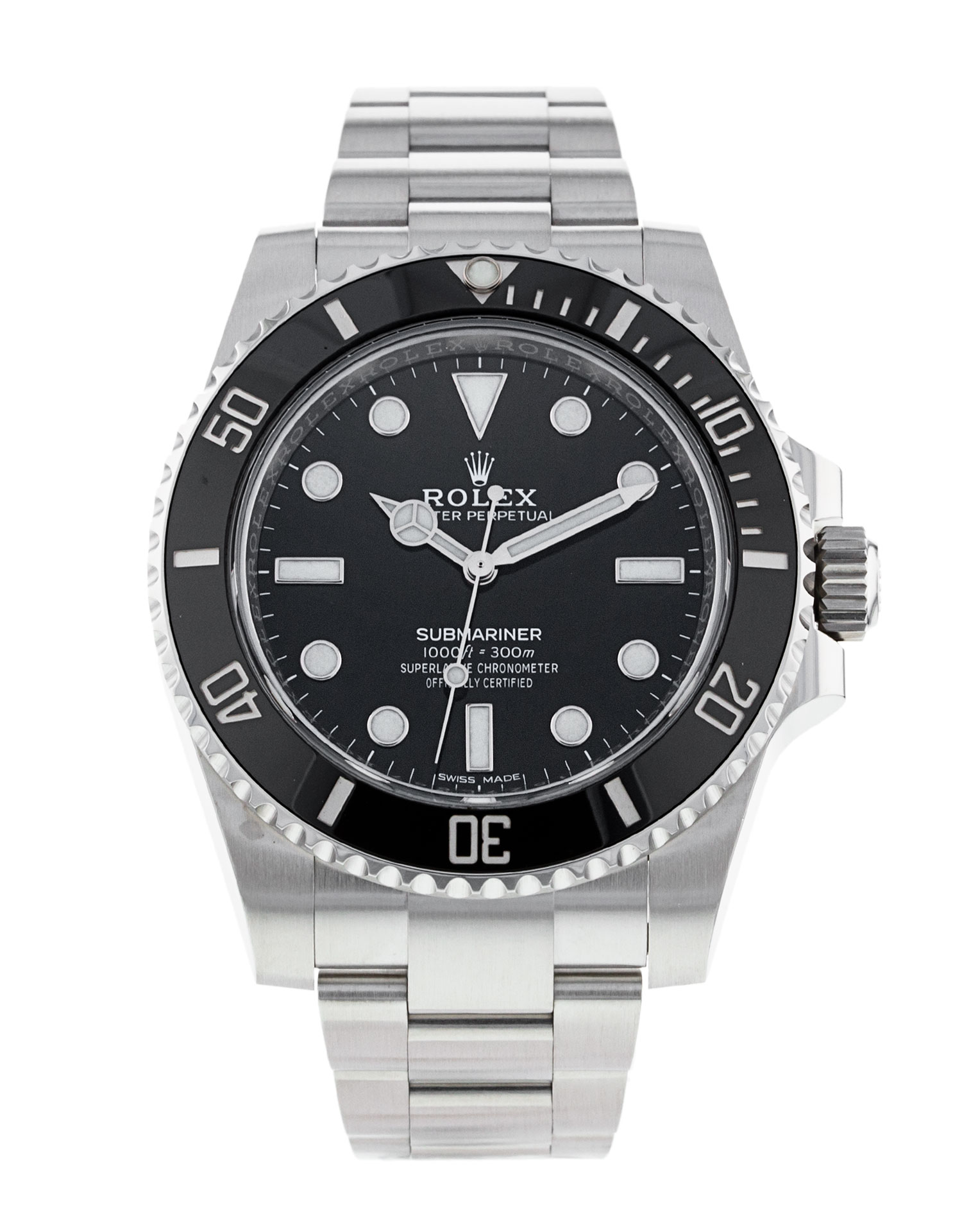 Rolex Submariner 114060 cadran noir pour homme en acier