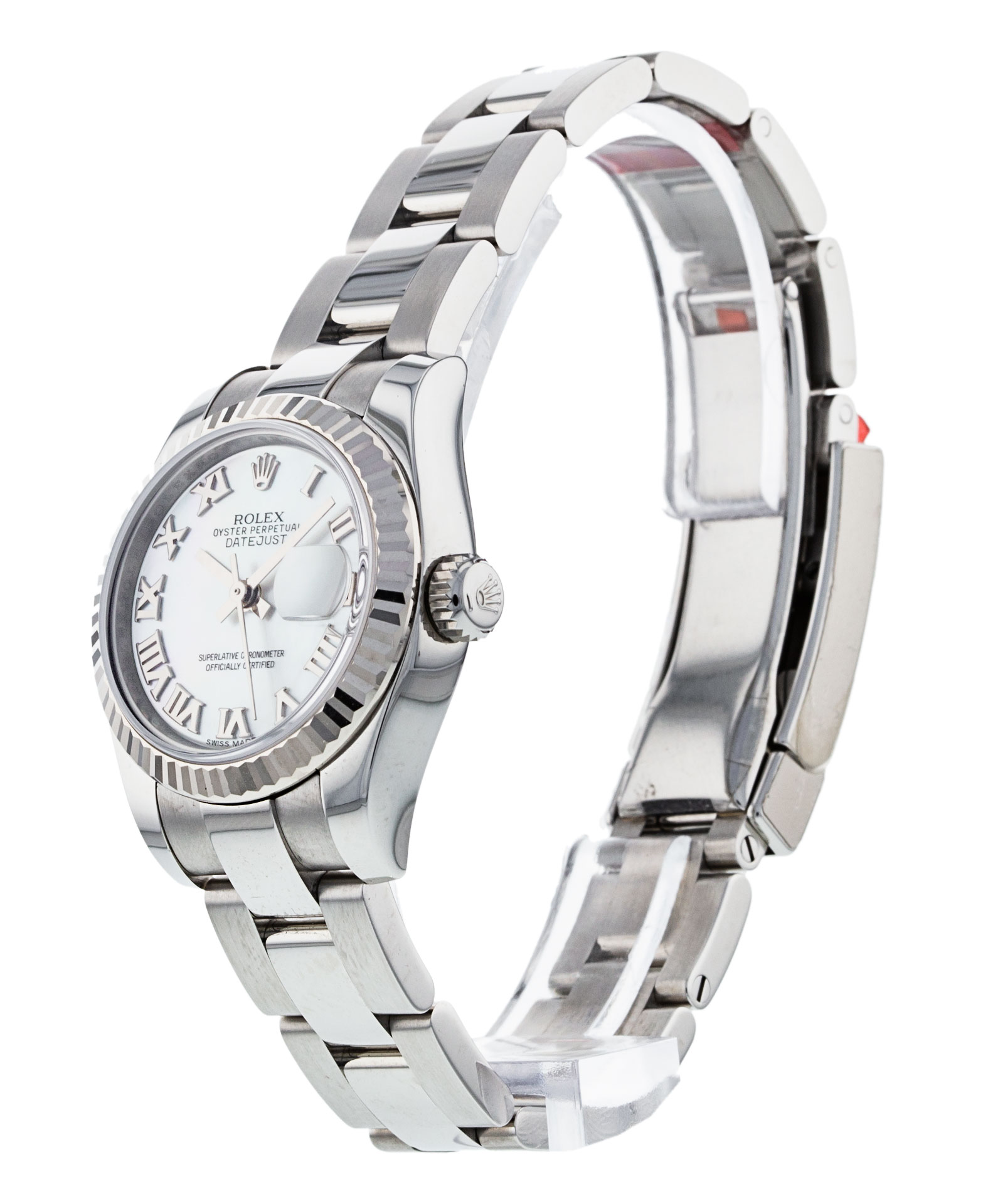 Rolex Datejust Lady 179174 Cadran pour dames en nacre blanche Matériau du boîtier en acier et Or blanc – Image 3