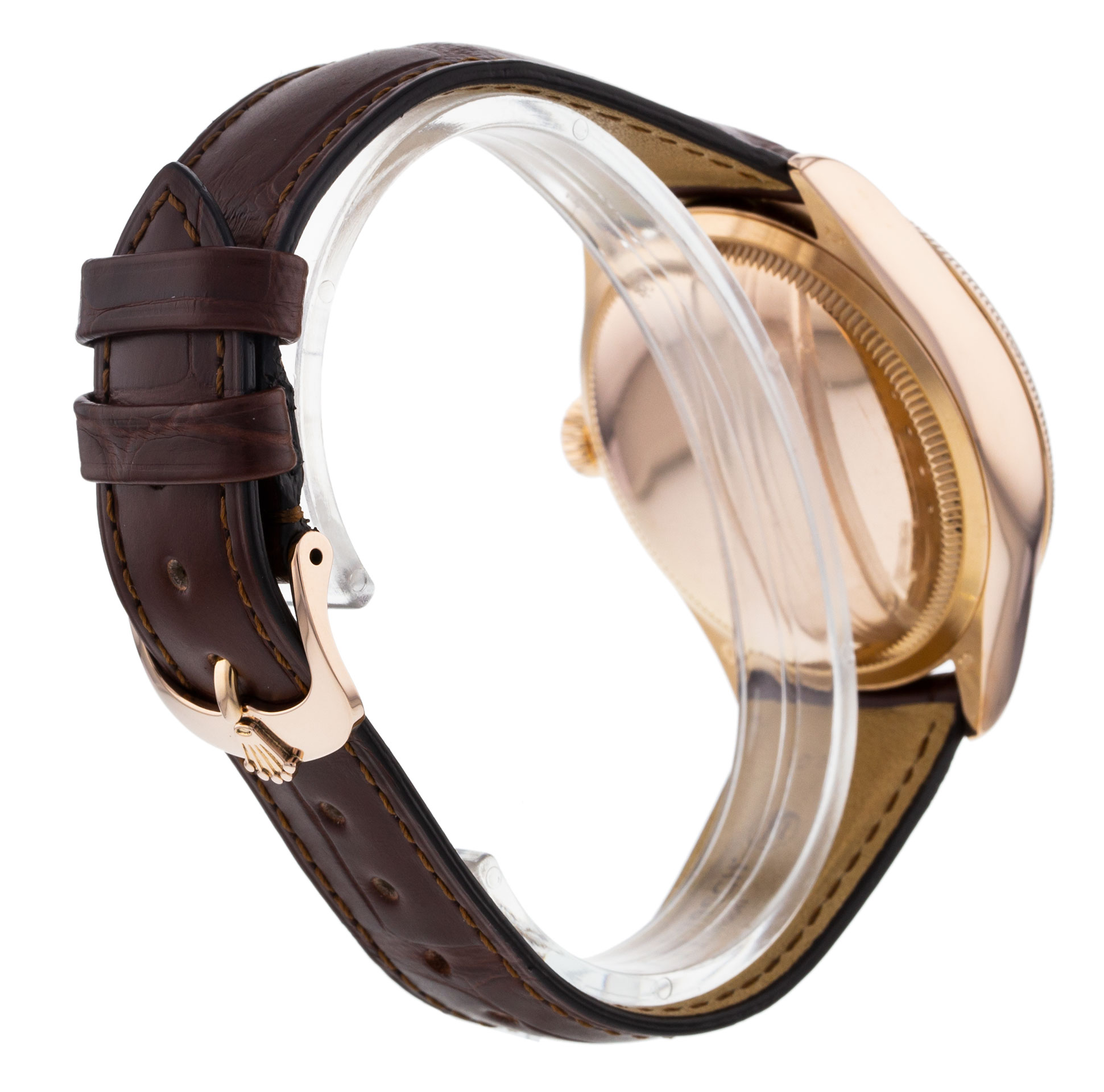 Rolex Cellini 50515 Cadran Homme Argent Matière boîtier Baton Or Rose – Image 4