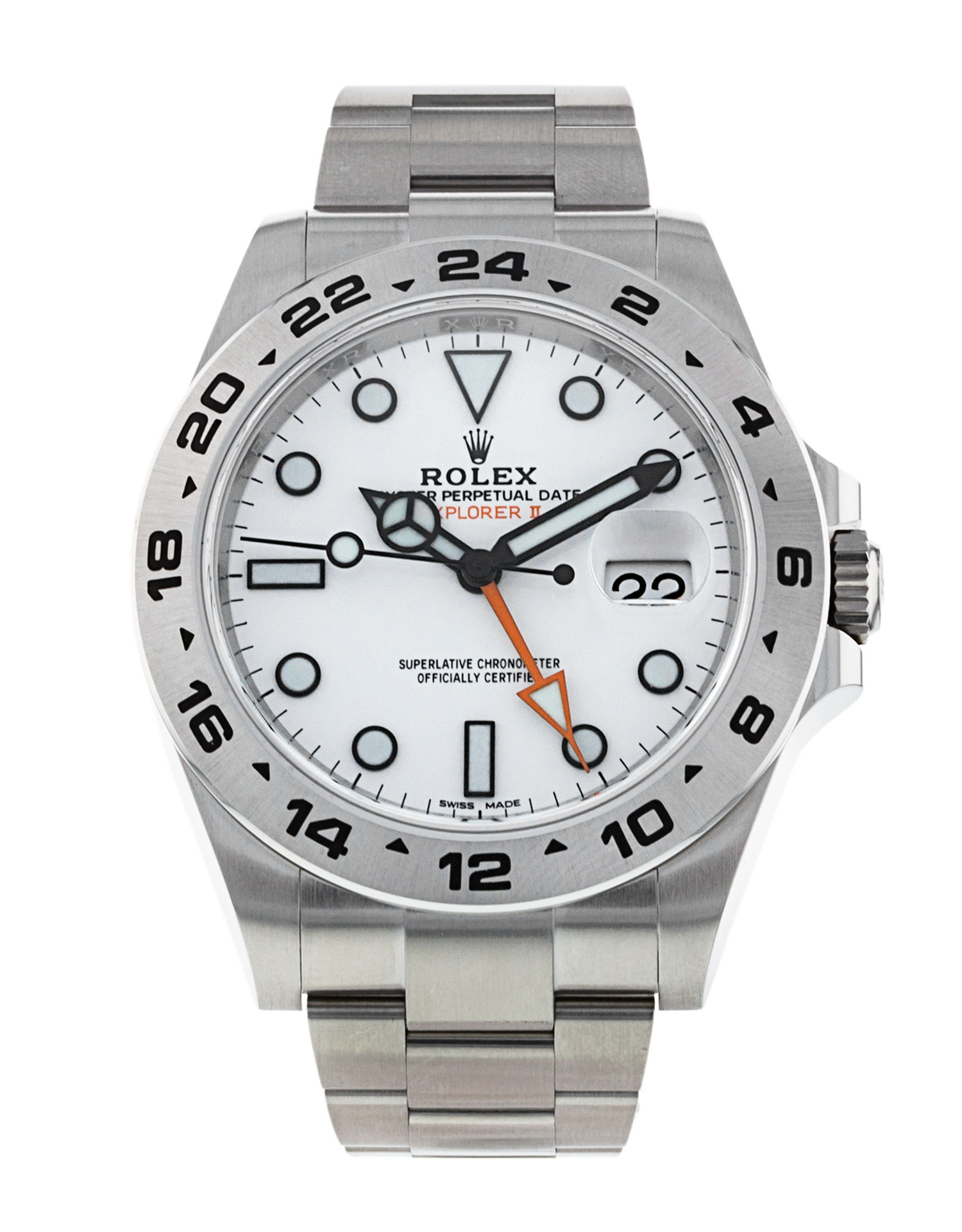 Rolex Explorer Ii 216570 Cadran Homme Blanc Matériau du boîtier Acier