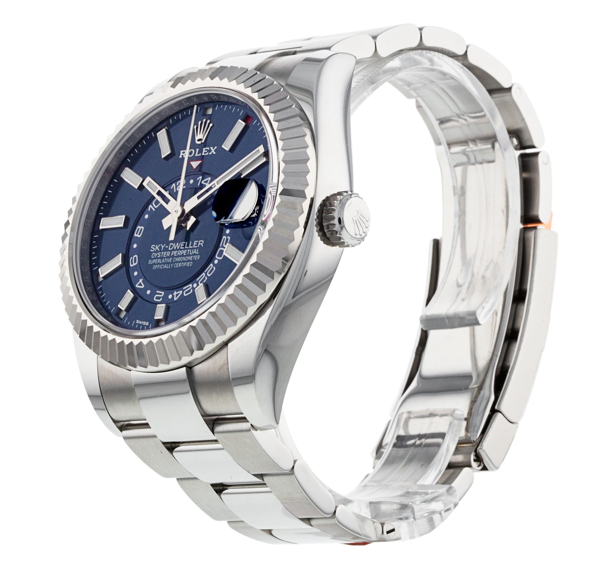 Rolex Sky-dweller 326934 Cadran pour homme Bleu Baton Matériau du boîtier Acier Or blanc – Image 3