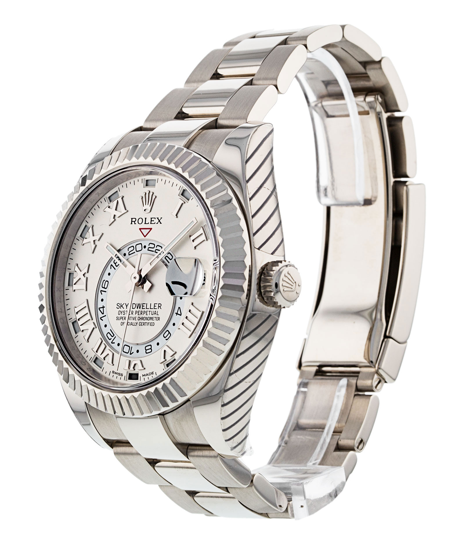 Rolex Sky-dweller 326939 Cadran pour homme en ivoire avec chiffres romains Matériau du boîtier en or blanc – Image 4