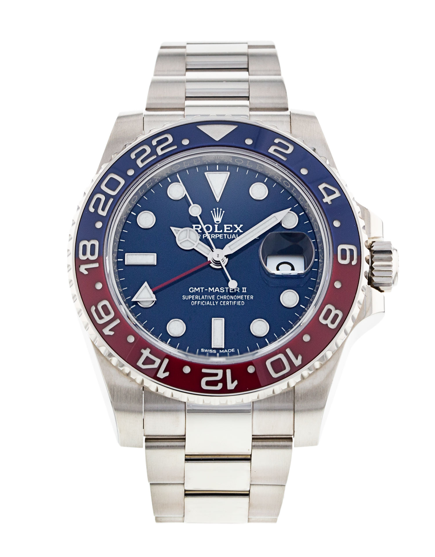 Rolex Gmt Master Ii 116719 Blro Cadran Homme Bleu Matière Du boîtier Or Blanc
