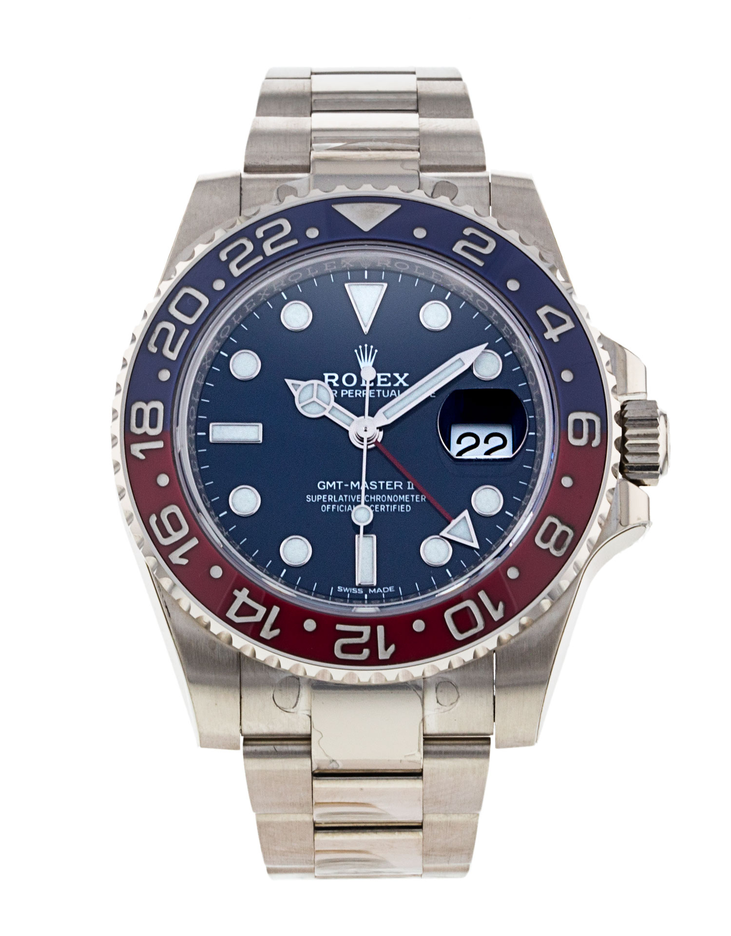 Rolex Gmt Master Ii 116719 Blro Cadran Homme Bleu Matière Du boîtier Or Blanc