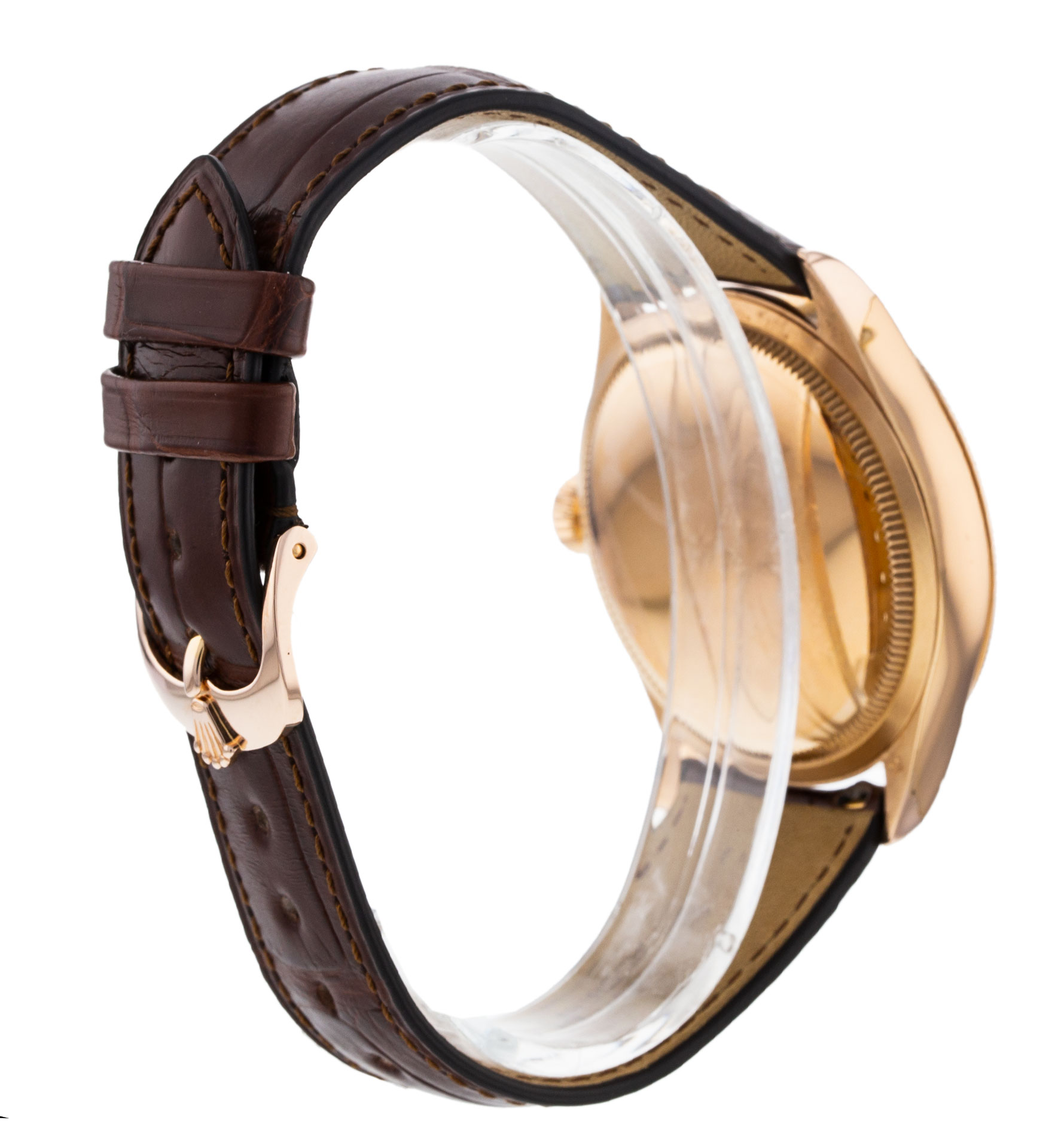 Rolex Cellini 50505 Cadran Homme Blanc Matière Du boîtier Baton Or Rose – Image 4