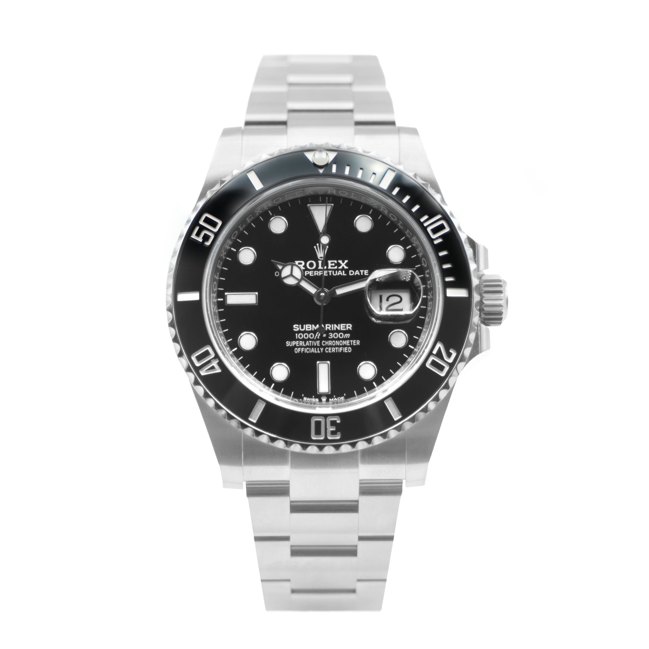 Rolex Submariner 126610 Montre unisexe en acier à cadran noir 41 mm