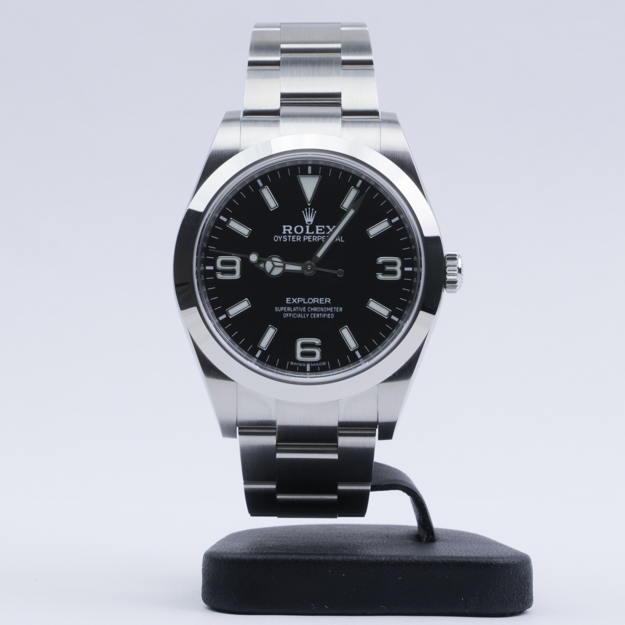 Rolex Explorer 214270 Montre en acier pour homme de 39 mm à cadran noir – Image 2
