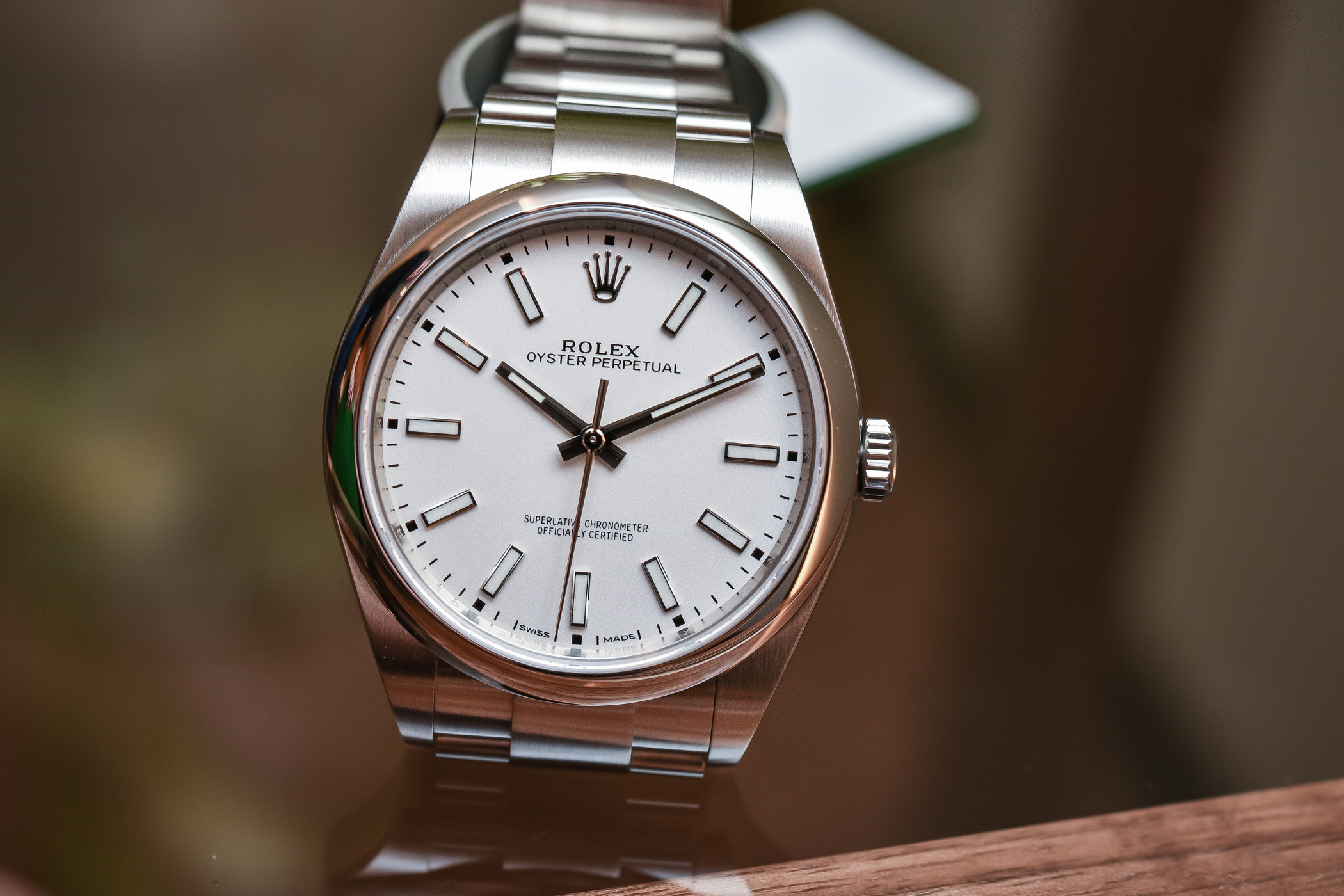 Rolex Oyster Perpetual 114300 39mm Blanc Ms Montre – Image 2
