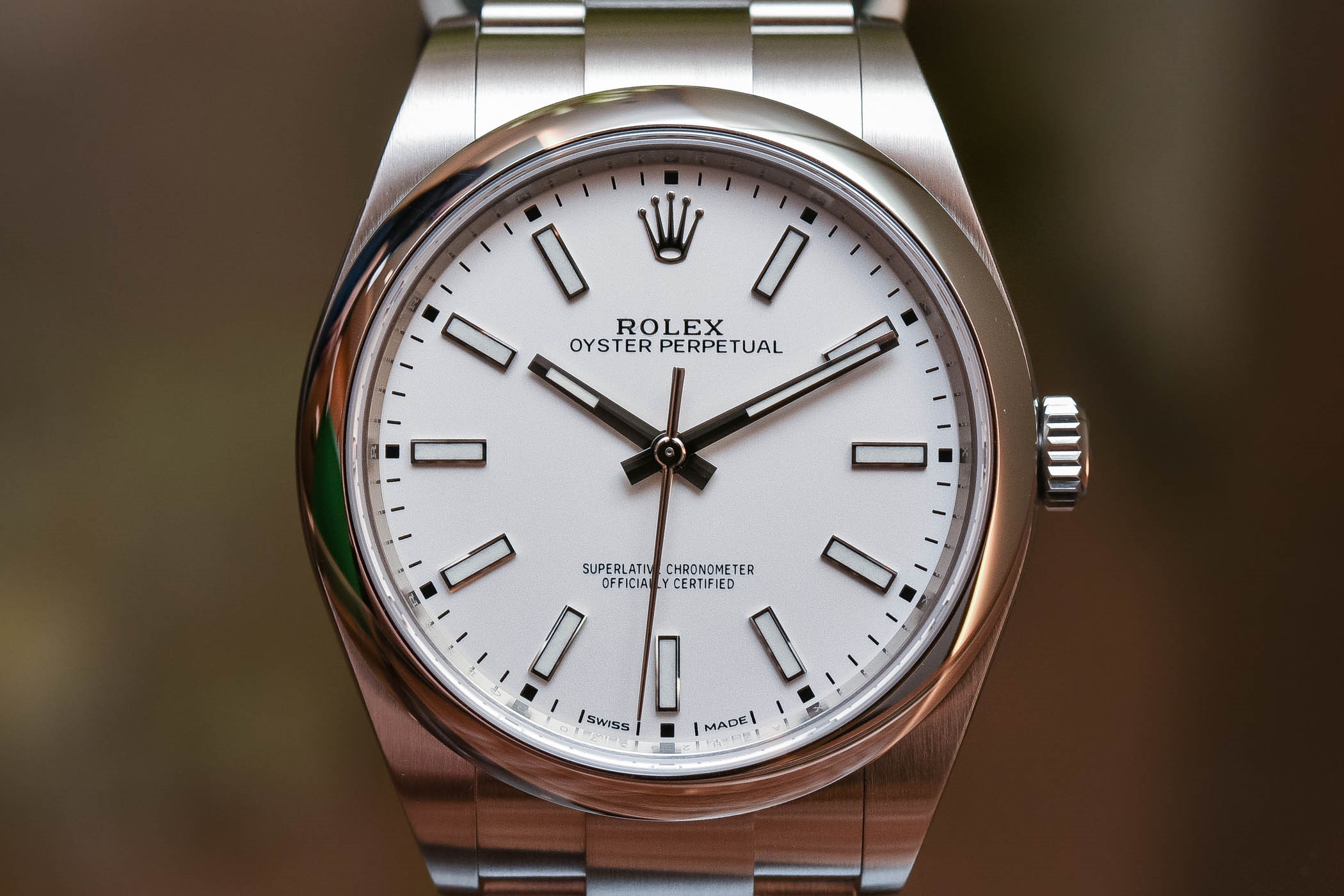Rolex Oyster Perpetual 114300 39mm Blanc Ms Montre – Image 3