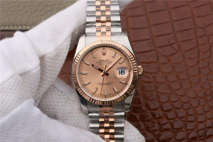 Rolex Datejust 116231 36mm Or Rose Ms Montre – Image 2