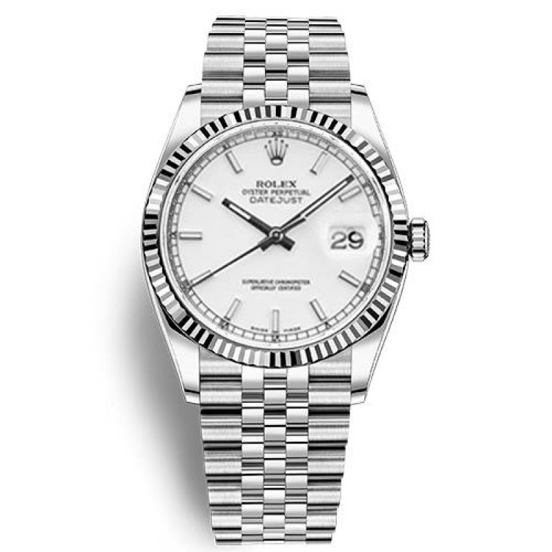 Rolex Datejust 116234 36mm Blanc Ms Montre