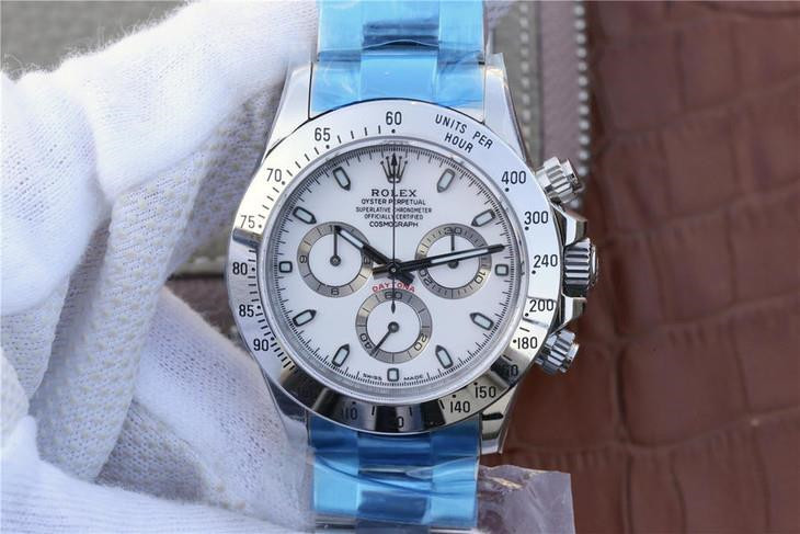 Rolex Daytona 116520 40mm Blanc Montre Homme – Image 2